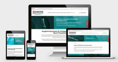 Medical equipment industrial website design created by ADVAN.